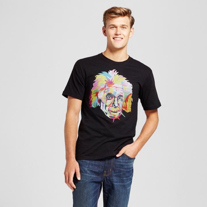Men's Albert Einstein Graphic T-shirt - Black