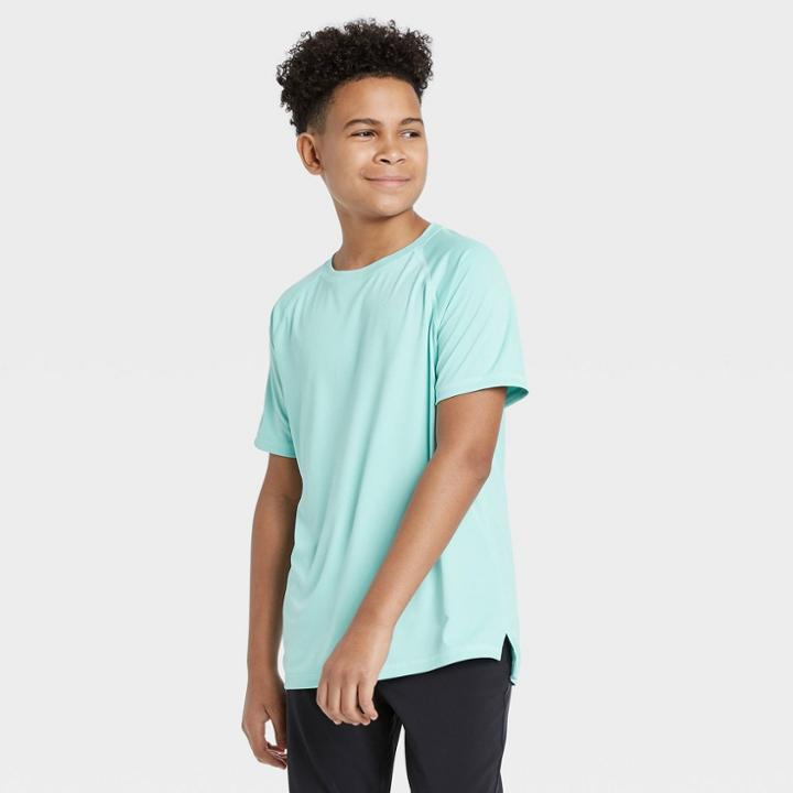 Petiteboys' Short Sleeve Performance T-shirt - All In Motion Turquoise