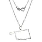 Prime Art & Jewel Sterling Silver Cutout Oklahoma State Pendant Necklace With 18 Chain, Girl's, Oklahoma