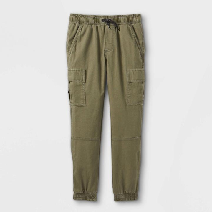 Boys' Cargo Jogger Pull-on Pants - Art Class Green