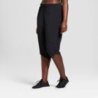 Sure Fit Women's Plus Size Crop Woven Pants - Joylab Black