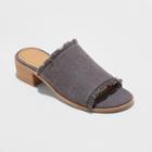 Women's Dion Raw Edge Ankle Strap Sandals - Universal Thread Gray