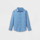 Boys' Woven Long Sleeve Button-down Shirt - Cat & Jack Blue