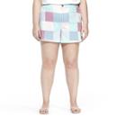 Women's Plus Size Patchwork Whale Shorts - Pink/blue 18w - Vineyard Vines For Target,
