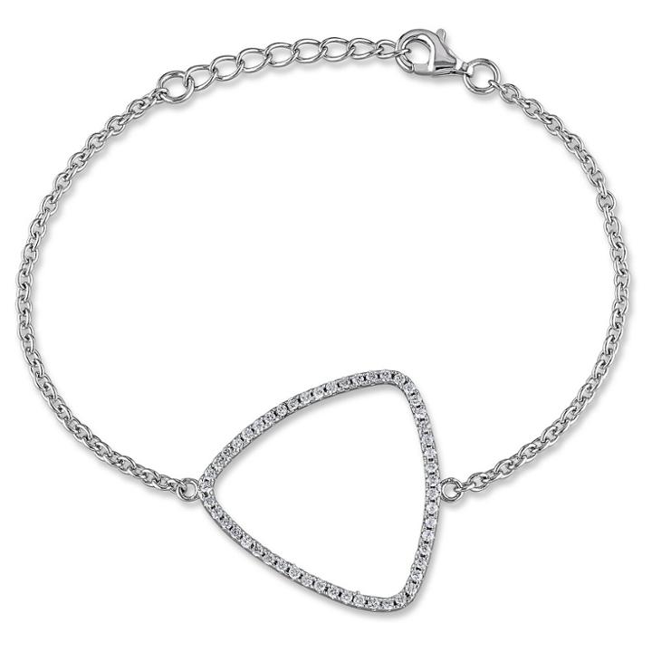 Distributed By Target 1.02 Ct. T.w. Cubic Zirconia Geometric Bracelet In Sterling Silver