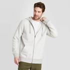 Men's Standard Fit Fleece Full Zip Hoodie - Goodfellow & Co Gray S, Men's,