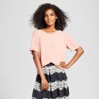 Women's Silky Rib T-shirt - Who What Wear Pink