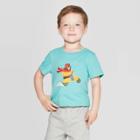 Toddler Boys' Scooter Bear Graphic Short Sleeve T-shirt - Cat & Jack Turquoise