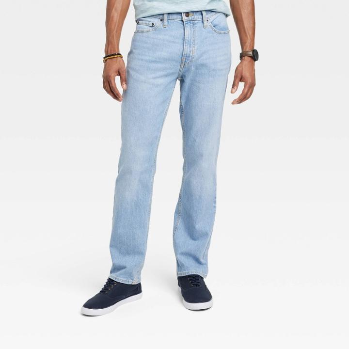 Men's Straight Fit Jeans - Goodfellow & Co Light Blue Denim