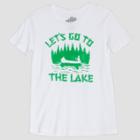 Women's Short Sleeve Let's Go To The Lake Graphic T-shirt - Awake White