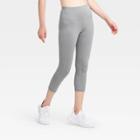 Women's Sculpted Mid-rise Capri Leggings 21 - All In Motion Charcoal Gray Xs, Women's, Grey Gray