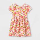 Toddler Girls' Short Sleeve Dress - Cat & Jack White/pink