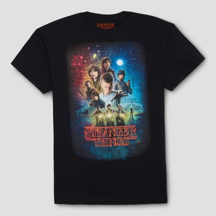 Men's Stranger Things Short Sleeve Group Shot Graphic T-shirt - Almost Black