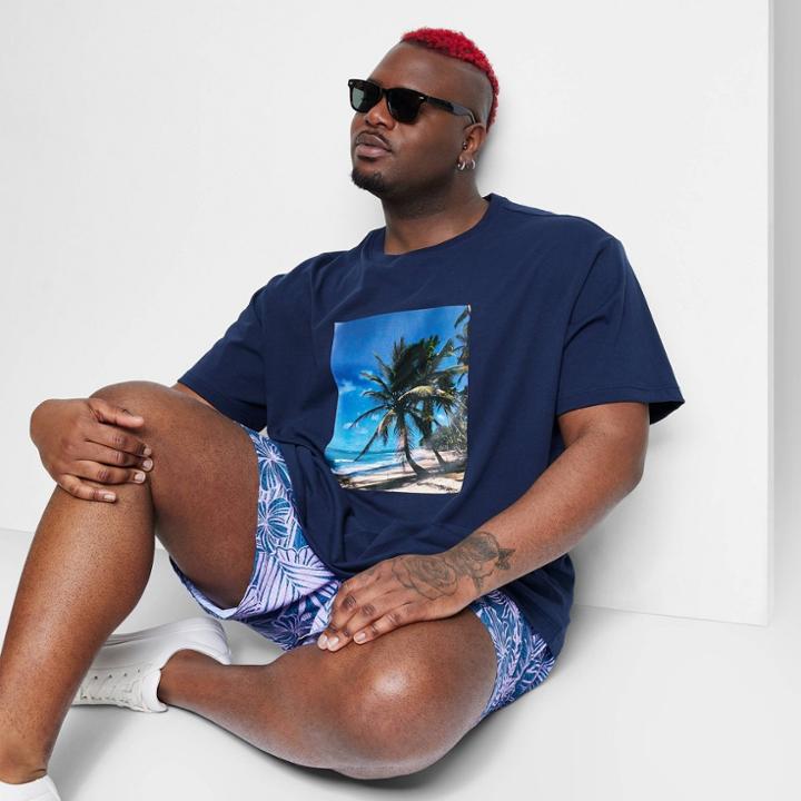 Men's Big & Tall Graphic T-shirt - Original Use Dark Blue