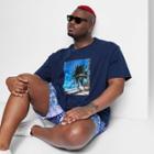 Men's Big & Tall Graphic T-shirt - Original Use Dark Blue