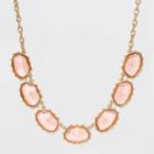 Peach Glass Beaded Short Collar And Statement Necklace - A New Day Gold