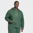Men's Big Cotton Fleece Hooded Sweatshirt - All In Motion Green