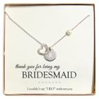 Cathy's Concepts Monogram Bridesmaid Open Heart Charm Party Necklace - R, Women's,