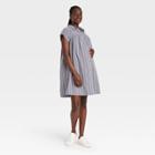 The Nines By Hatch Short Sleeve Maternity Dress Blue