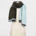 Women's Oblong Scarf - A New Day Green One Size, Women's