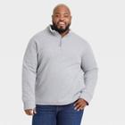 Men's Tall Standard Fit Collared Sweatshirt - Goodfellow & Co Gray