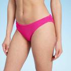 Women's Pucker Textured Cheeky Bikini Bottom - Shade & Shore