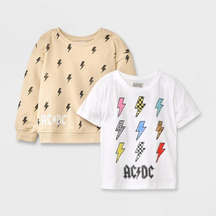 Toddler Boys' 2pc Ac/dc Lightning Shirt Set
