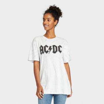 Women's Ac/dc Oversized Lounge T-shirt - White