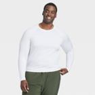 Men's Big & Tall Fitted Long Sleeve Athletic Top - All In Motion White