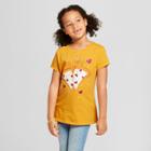 Girls' Short Sleeve Pizza Party Graphic T-shirt - Cat & Jack Mustard Yellow