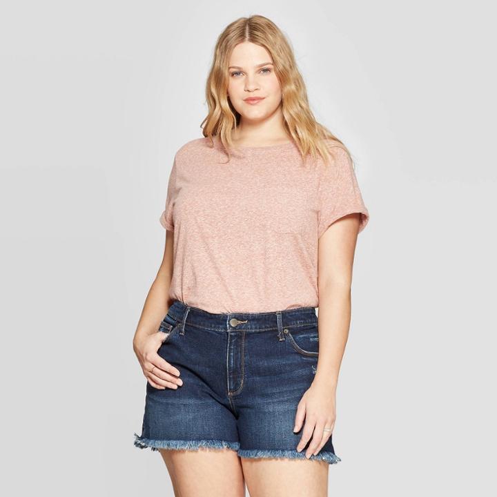 Women's Plus Size Sleeveless Crewneck Meriwether Pocket T-shirt - Universal Thread Brown