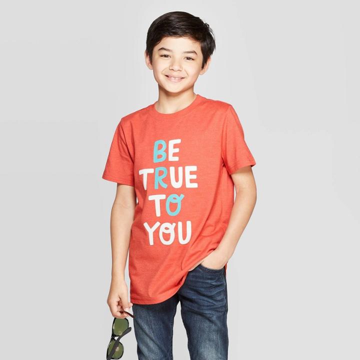 Petiteboys' Short Sleeve Graphic T-shirt - Cat & Jack Orange S, Boy's,