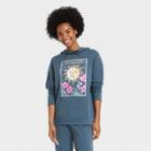 Fifth Sun Women's Celestial Tarot Hooded Graphic Sweatshirt - Navy