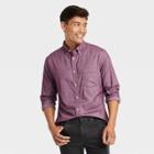 Men's Slim Fit Long Sleeve Button-down Shirt - Goodfellow & Co Pomegranate