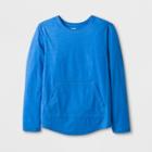 Boys' Adaptive Long Sleeve T-shirt - Cat & Jack Blue