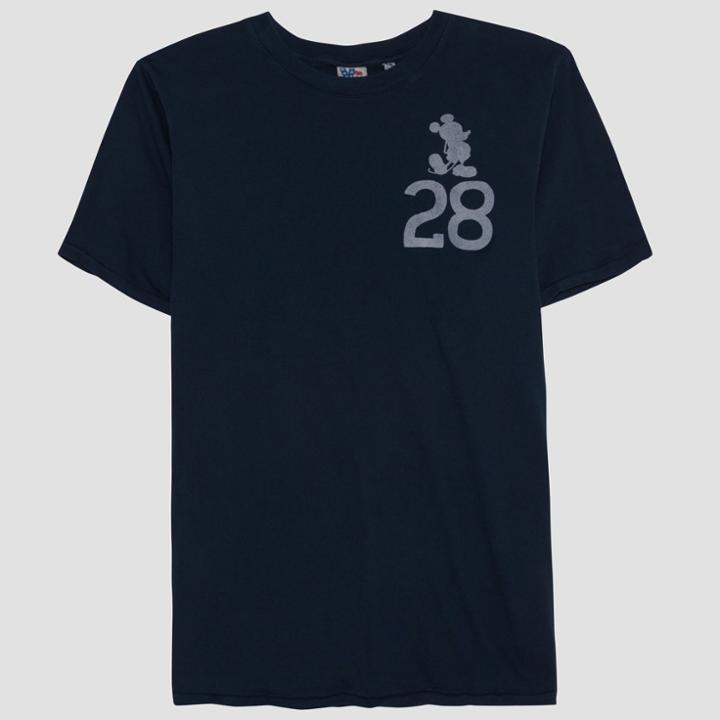 Junk Food Men's Mickey Mouse 28 Short Sleeve T-shirt - Navy Blue