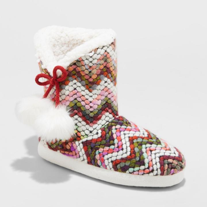 Toddler Boys' Paisley Bootie Slipper - Cat & Jack Multi S(13/1),
