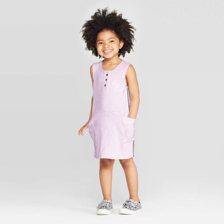 Toddler Girls' 'stay Cool' Shift Dress - Art Class Purple