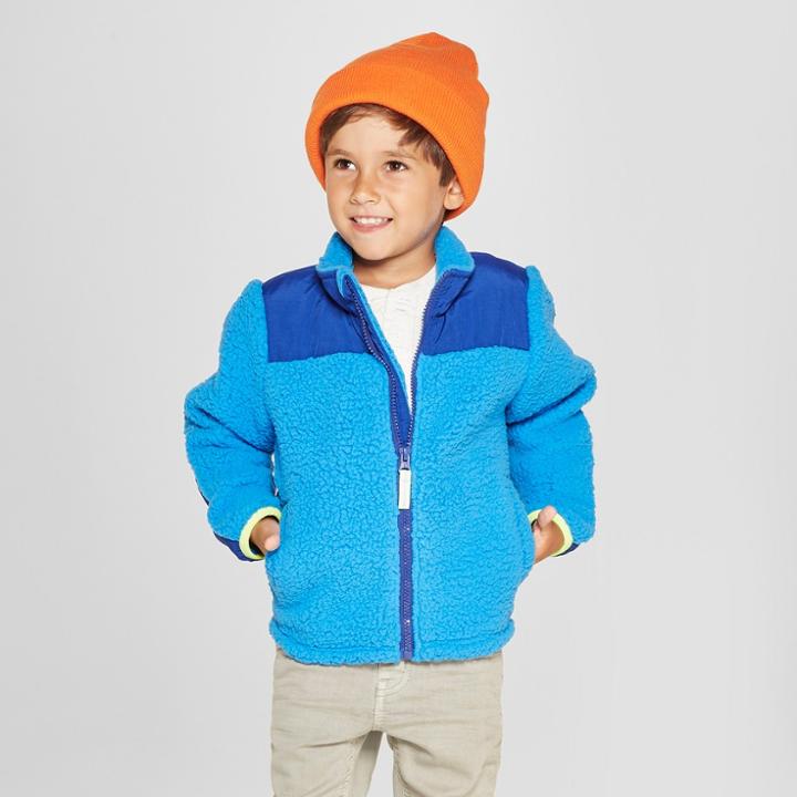 Toddler Boys' Zip-up Fleece Jacket - Cat & Jack Blue