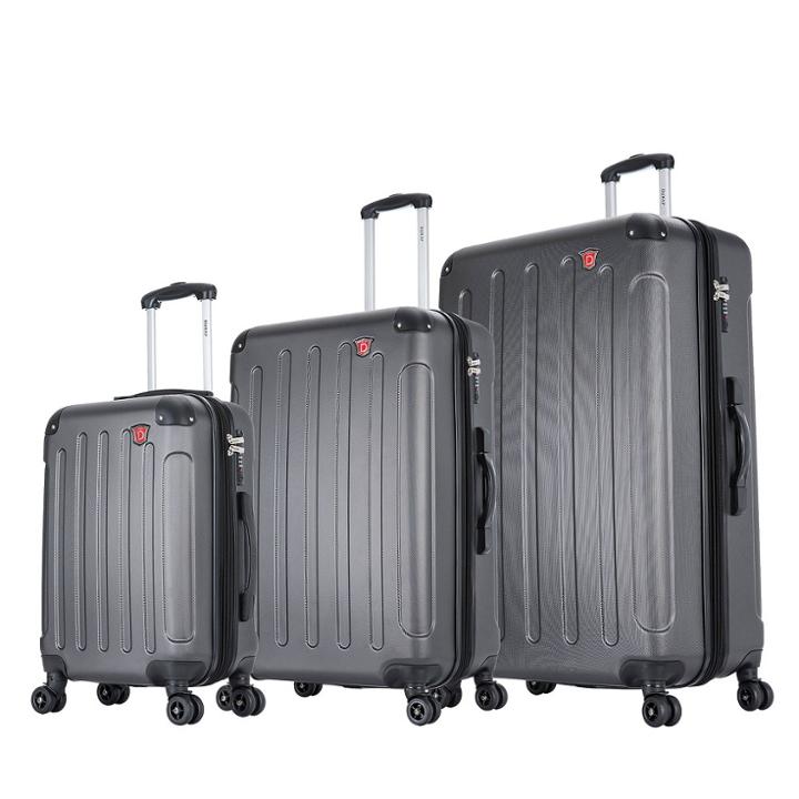 Dukap Intely Smart 3pc Hardside Luggage Set With Integrated Weight Scale And Usb Port - Gray