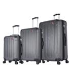 Dukap Intely Smart 3pc Hardside Luggage Set With Integrated Weight Scale And Usb Port - Gray
