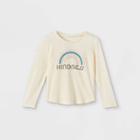 Grayson Mini Toddler Girls' Rainbow 'kindness' Long Sleeve T-shirt - Cream