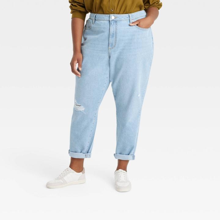 Women's Plus Size Mid-rise Boyfriend Jeans - Universal Thread