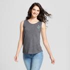 Women's Drapey Tie-back Cactus Graphic Tank Top - Fifth Sun (juniors') Gray