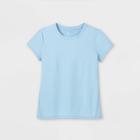 Girls' Short Sleeve T-shirt - All In Motion Light Blue Heather