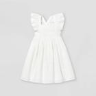 Toddler Girls' Ruffle Sleeve Dress - Cat & Jack White