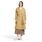 Women's Pleated Back Trench Coat - Nili Lotan X Target Khaki