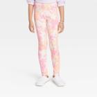 Girls' Tie-dye Leggings - Cat & Jack Pink/orange