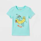Toddler Boys' Dino And Duck Floatie Graphic Short Sleeve T-shirt - Cat & Jack Aqua Blue