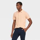 Men's Short Sleeve Crewneck Performance Polo Shirt - Goodfellow & Co Orange